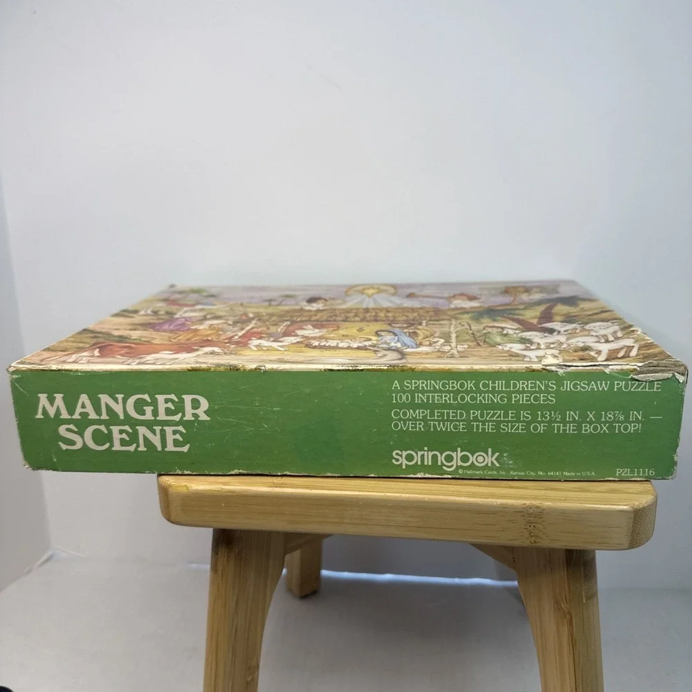Springbok VTG Manger Nativity Scene‎ Childrens Puzzle 100pc Christmas Complete